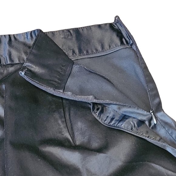 Theory Sz.6 black zip up side mini skirt glamcore chic mob wife sleek iconic - Picture 6 of 8